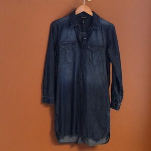 WHBM denim shirt dress